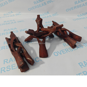 Support trépied en bois entrelacé pour coquillages décoratifs, cristaux bruts et ornements de jardin – Cadeau idéal pour une esthétique de maison sorcière - Product Image 4