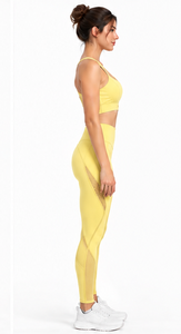 Women Yoga Set <b>Scrunch</b> Butt Sports Bra High Waist <b>Leggings</b> Y Shape Strap Two Piece Stretch Fitness Workout Clothing Gym Pilates - Product Image 4