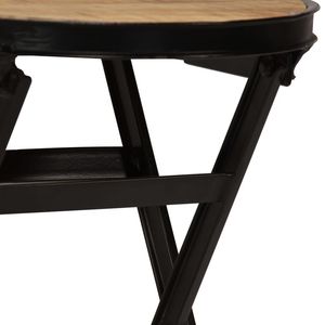 Solid Mango Wood <b>Office</b> <b>Desk</b> with <b>Folding</b> Stool 45.3"x19.7"x29.9" - Product Image 5