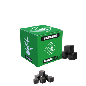 อินโดนีเซียคุณภาพดีที่สุดมะพร้าว Shisha ถ่านอัดก้อนทําถ่านกะลามะพร้าวธรรมชาติ 100% OEM ฉลากส่วนตัวขายส่ง - Product Image 1