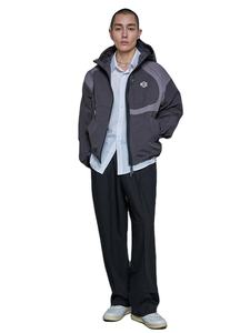 Fabricación personalizada impermeable de gran tamaño de color bloque lluvia chaqueta de poliéster de nailon con cremallera completa con capucha chaqueta térmica sudaderas con capucha - Product Image 3