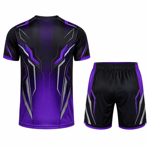 Ensemble de t-shirt et short de course pour homme, léger, respirant, anti-transpiration, vêtements de sport athlétiques, tenue d'entraînement de gym - Product Image 2