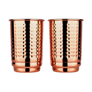 Wholesale Hammered Copper Tumbler Handcrafted Pure Copper Drinking Cups For Detox Water Luxury Metal Drinkware For <b>Weddings</b> - Product Image 4