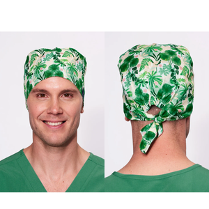 Gorro de satén con estampado personalizado, transpirable, poliéster, viscosa, rayón, FMF, uniforme de enfermera de fábrica para hospitales - Product Image 2