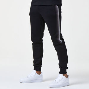 Ensemble de survêtement décontracté pour homme en coton gris uni coupe-vent à capuche et manches longues avec poches latérales pour l'automne - Product Image 3