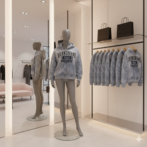 Ranzia Industry Factory Wholesale Custom Men's Hoodies 100%Price Men’s Zip Hoodie Cotton Distressed Embroidery Printing Hoodie - Product Image 6