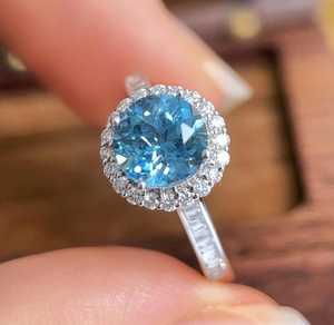 Anillo de Aguamarina Santa María Hecho a Mano, Joyería Fina de Lujo, Regalo de Compromiso o Boda para Mujer, Elegante y Único - Product Image 4