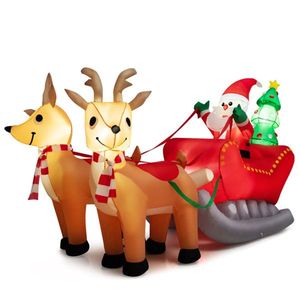 7.2 Feet Christmas Inflatable Santa Rides Sled Outdoor Holiday Yard Decoration - Product Image 2