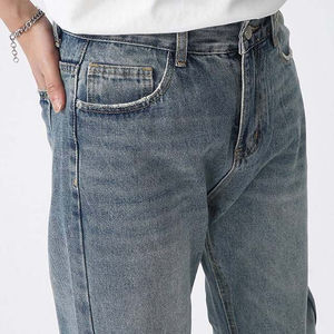 Pantalones Vaqueros de Mezclilla de la Mejor Calidad para Hombre en Venta a Bajo Precio, Diseño de Logotipo Personalizado, OEM Directo de Fábrica - Product Image 4