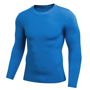 Chemise de compression pour homme, anti-transpiration, séchage rapide, sans couture, antibactérienne, en spandex et polyester, manches longues, OEM, sur mesure, vente en gros - Product Image 6