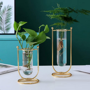 Custom Made High Selling Vintage <b>Gold</b> Glossy Finished Rounded Flower Pot Wedding Party Decoration Metal Flower <b>Vase</b> - Product Image 3