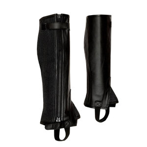 Mini Chaps de Cuero Suave para Protección de Patas de Caballo, Diseño de Cuero Liso para Entrenamiento Ecuestre al Aire Libre - Product Image 1