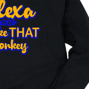 Alexa Play STM Crewneck <b>Sweatshirt</b> <b>Black</b> Women's Casual Pullover Fleece Top Graphic College Apparel Long Sleeve Cozy <b>Sweatshirt</b> - Product Image 3