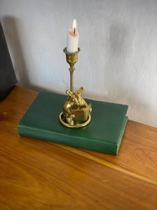 Brass Mouse Candlestick Holder Reading <b>Book</b> Home Decoration Durable Fancy Design candle stand Durable home decoration - Product Image 2
