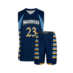 Custom Design Print Basketbal Wear Shorts Uniform Set Mannen Vrouwen Training Sublimatie Sportkleding Jurk Basketbal Uniform