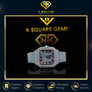 Proveedor Profesional que Vende Relojes de Lujo VVS de Primera Calidad con Movimiento de Cuarzo Automático Analógico y Correa de Diamantes Moissanite - Product Image 6