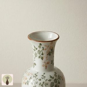 Vase en céramique artisanal de haute qualité à motif floral Wabi-Sabi, style vintage, prix d'usine, vase en grès pour table ByUO - Product Image 5
