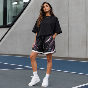 OEM Custom Women Athletic Shorts <b>Elastic</b> <b>Waist</b> Gym Running Workout Shorts Breathable Polyester Mesh - Product Image 6