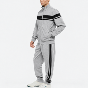 Ensemble de survêtement deux pièces pour homme de haute qualité, avec logo personnalisé, sweat-shirt à demi-zip et pantalon de jogging – Fournisseur en gros de vêtements de sport - Product Image 1