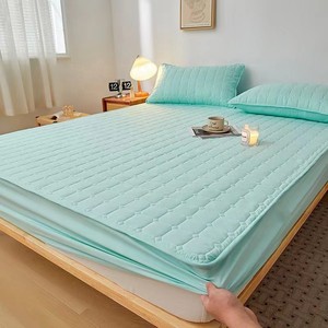 All-Season Waterproof Quilted Woven Hospital Mattress Cover Universal Plain Polyester <b>Bed</b> Protection <b>Pad</b> Urine Isolation 300tc - Product Image 4