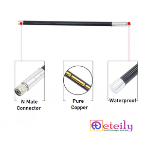 Antenne GSM ETEILY ET-GS15FG2-NMS 15dBi en fibre de verre avec connecteur N mâle, 824-960/1710-1990 MHz, fabriquée en Inde, antenne de communication - Product Image 2