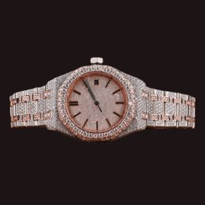 นาฬิกาข้อมือผู้ชายสวยงาม คอลเลคชั่นเพชรโมอิสซาไนต์ ขนาด 41 มม. ประดับเพชรเต็มเรือน ดีไซน์หรูหรา พร้อมฟังก์ชั่นวันที่อัตโนมัติ - Product Image 1