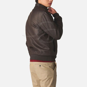 Nouvelle conception de veste en cuir pour homme, couleur personnalisée, logo sur le devant, service OEM, streetwear respirant pour l'hiver - Product Image 4