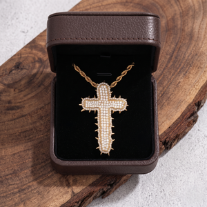 จี้สร้อยคอรูปกากบาทประดับเพชรแบบ Iced Out ชุบทอง เครื่องประดับฮิปฮอป จี้เพชรโมอิสซาไนต์สั่งทำได้ ผู้ผลิตขายส่งแบบ OEM - Product Image 6