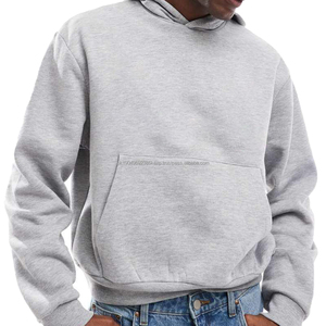Sudaderas con Capucha Cortas y Cuadradas para Hombre, Diseño Personalizado Extra Grande, Sudaderas Gruesas para Hombre, Fabricante de Sudaderas de Alta Calidad OEM - Product Image 1