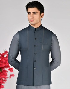 Chaleco Formal Étnico Tradicional para Hombre, Sin Mangas, con Múltiples Bolsillos, Costuras Cómodas, Impermeable, Resistente al Viento, Transpirable, 100% - Product Image 1