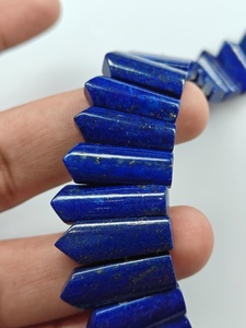 Collier ras du cou en perles de lapis-lazuli bleu, forme de flèche graduée, coupe fantaisie, pierre précieuse naturelle, bijoux pour femme, tendance - Product Image 5