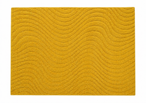 Mustard Yellow Wool <b>Rug</b>, Hand Tufted Area <b>Rug</b>, Modern Wave Pattern Carpet, Plush Luxury <b>Rug</b>, Living Room Decor Custom Size MOQ 1 - Product Image 5
