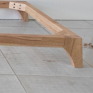 Phong cách hiện đại cao su gỗ chưa hoàn thành đồ nội thất khung Top xếp hạng rắn ghế gỗ cơ sở đồ nội thất phòng khách thiết lập - Product Image 4