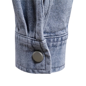 Light Wash Solid <b>Denim</b> <b>Jacket</b> High Quality Fashionable <b>Denim</b> <b>Jackets</b> for <b>Men</b> Light Wash Solid <b>Denim</b> <b>Jacket</b> for Casual Wear - Product Image 3