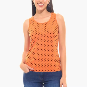 Nuevo Diseño, Venta al por Mayor, Logotipo Personalizado, Ropa de Verano para Mujer, Transpirable, Camiseta Deportiva para Chicas, Camiseta sin Mangas de Algodón Orgánico para Mujer - Product Image 2