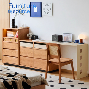 Vanité de maquillage en bois massif de qualité supérieure avec tiroirs de rangement | Meuble moderne d'usine OEM ODM du Vietnam pour chambre à coucher ou toute utilisation - Product Image 3