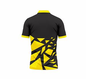 Camiseta de Manga Corta para Hombre Sparkwell, Color Amarillo y Negro Sólido, Secado Rápido, Transpirable, Ecológica, Informal, con Logotipo Frontal, Corte Regular - Product Image 3