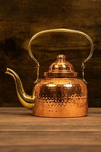 Hervidor de cobre premium para hervir agua y como pieza decorativa de cocina con artesanía artesanal de estilo vintage. - Product Image 6