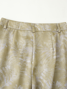 Pantalones de Satén con Estampado Floral de Cintura Alta y Pierna Ancha para Mujer, Pantalones Casuales de Verano de Corte Holgado y Largo Completo - Product Image 5