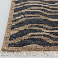 Tapis noué fait main traditionnel vieilli aux motifs médaillon vibrants en laine/soie turque, écologique, antidérapant et résistant à la saleté