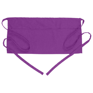 Tablier de taille unisexe violet OEM 2026 avec poches pour uniforme de personnel de restaurant, barman, serveur, en polyester tissé - Product Image 6