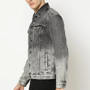 Nouvelle veste en jean pour homme, design tendance, haute qualité, prix de gros, vestes en jean délavées sur mesure pour homme - Product Image 2