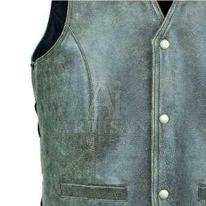 Chaleco de Cuero para Hombre, Tallas Grandes, para Uso en Exteriores, Chaleco de Cuero Duradero, Superventas - Product Image 5