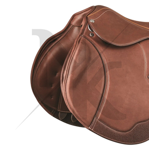 Premium Genuine Leather English Dressage Saddle Memory Foam Panels Wood <b>Tree</b> Nafko Industry NK-723 Brown Customizable Color/Size - Product Image 2