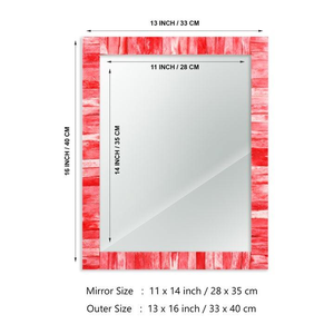 Espejo Decorativo de Pared con Incrustaciones de Hueso Pulido, Estilo Art Deco, Hecho a Mano - Product Image 4