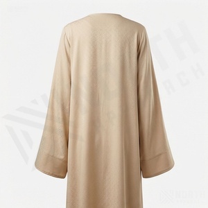 Stylish Islamic Modest Satin Dress Hijab Kaftan Abaya Women Long Sleeve Tops Customized Color Fashion Apparel Wears - Product Image 2