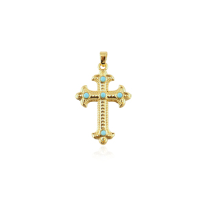 Pendentif croix en quartz rouge perlé, pendentif de créateur perlé, vente en gros, anti-ternissement, léger, breloque pour collier - Product Image 2