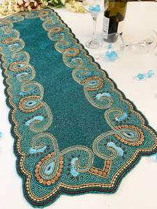 Handmade bead table runner, beaded runner - Product Image 3