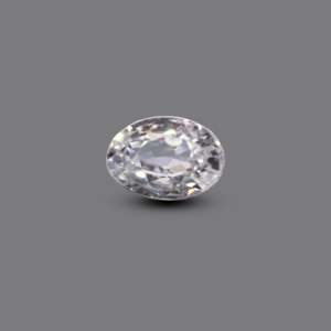 Oval Cut 4.25 Carat Premium White Zircon Loose Gemstone Lab Created Synthetic for Fine Jewelry - Product Image 1