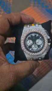 Reloj de Lujo con Incrustaciones de Diamantes Moissanite en Acero Inoxidable para Hombre, Movimiento Automático Personalizado - Product Image 3